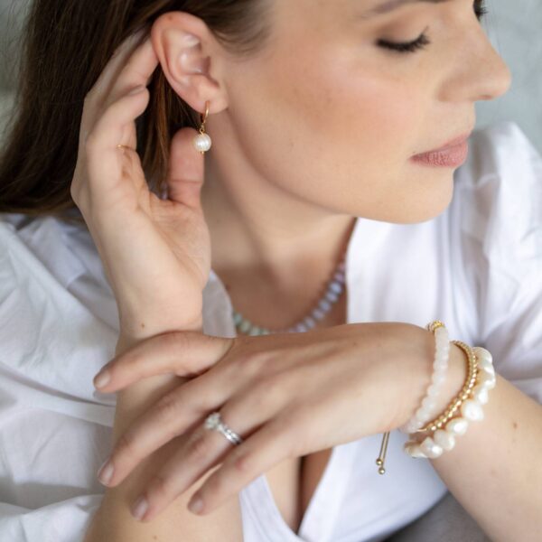 Freshwater Pearl Huggie Hoops