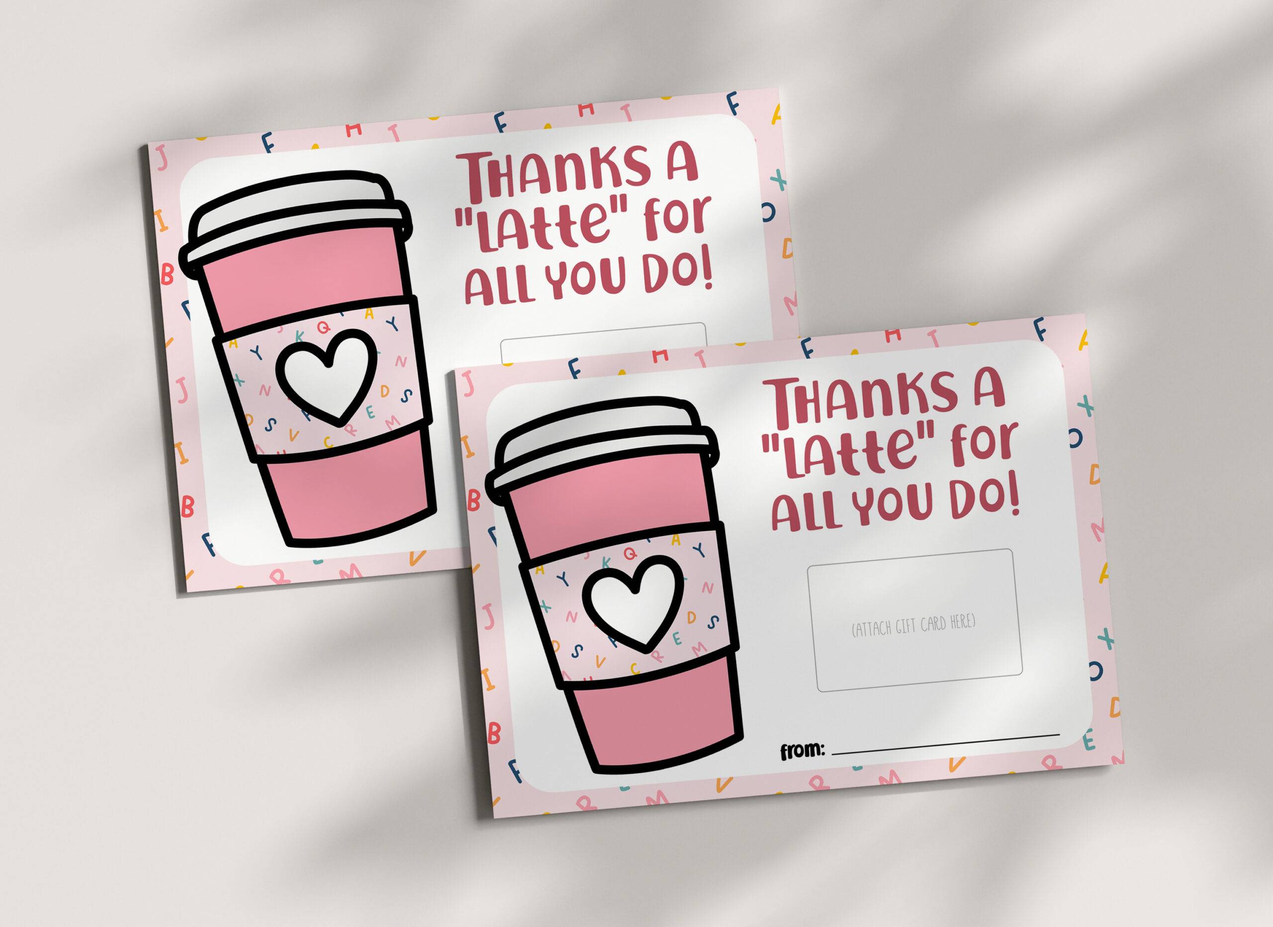 teacher coffee gift card holder