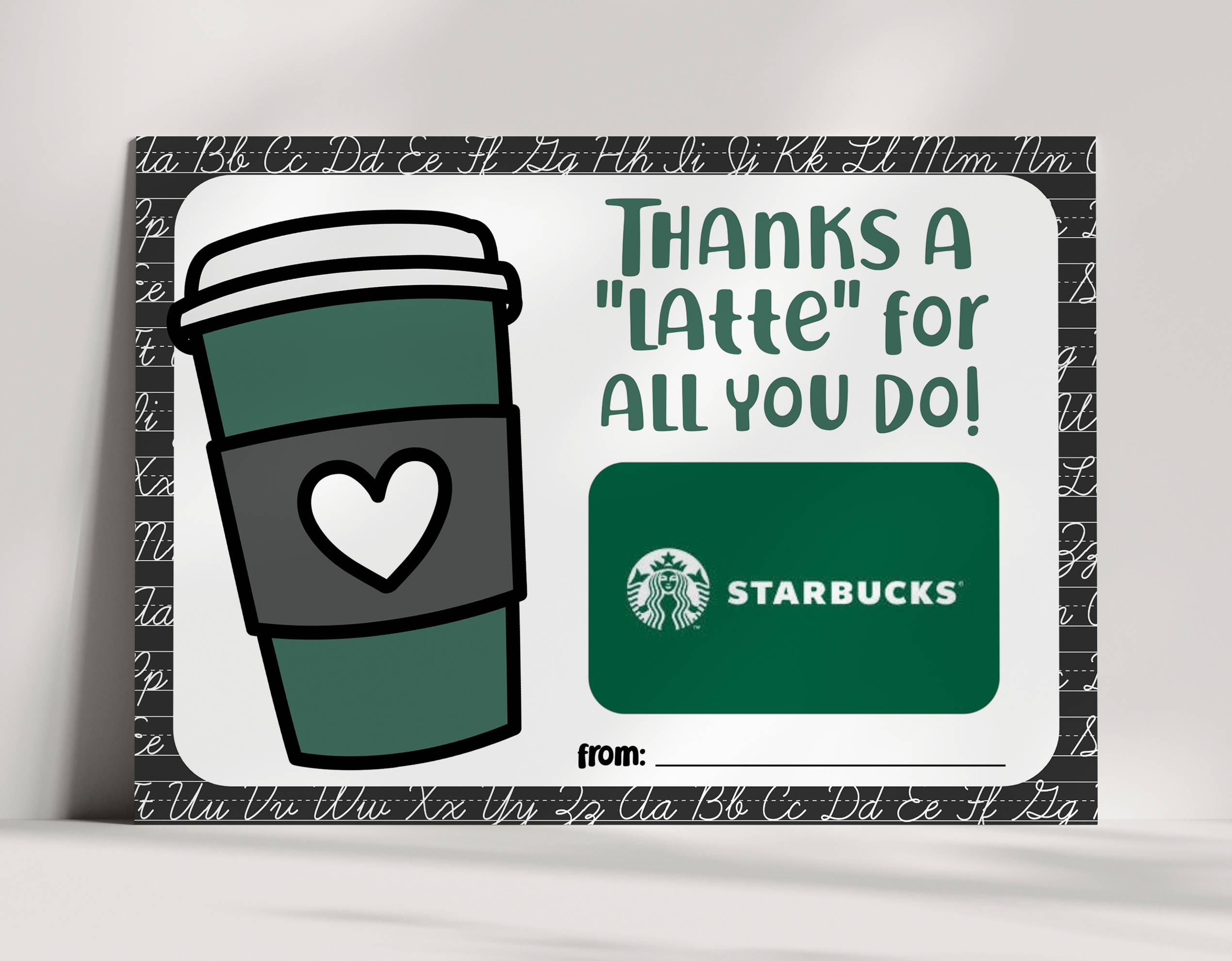 coffee gift card holder for teacher appreciation