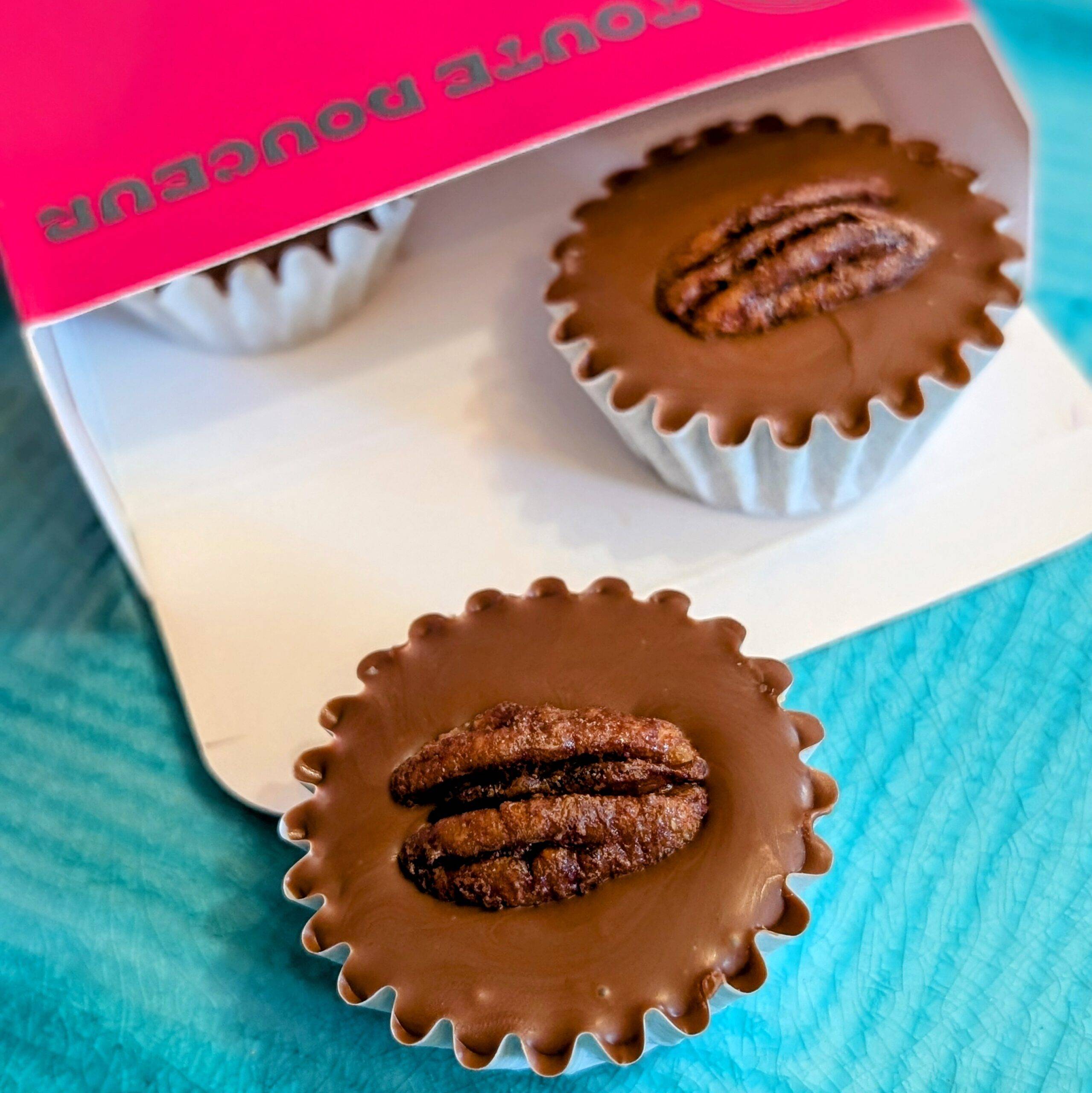 Chocolate Marzipan Cups (Pistachio & Pecan Praline) - Image 2