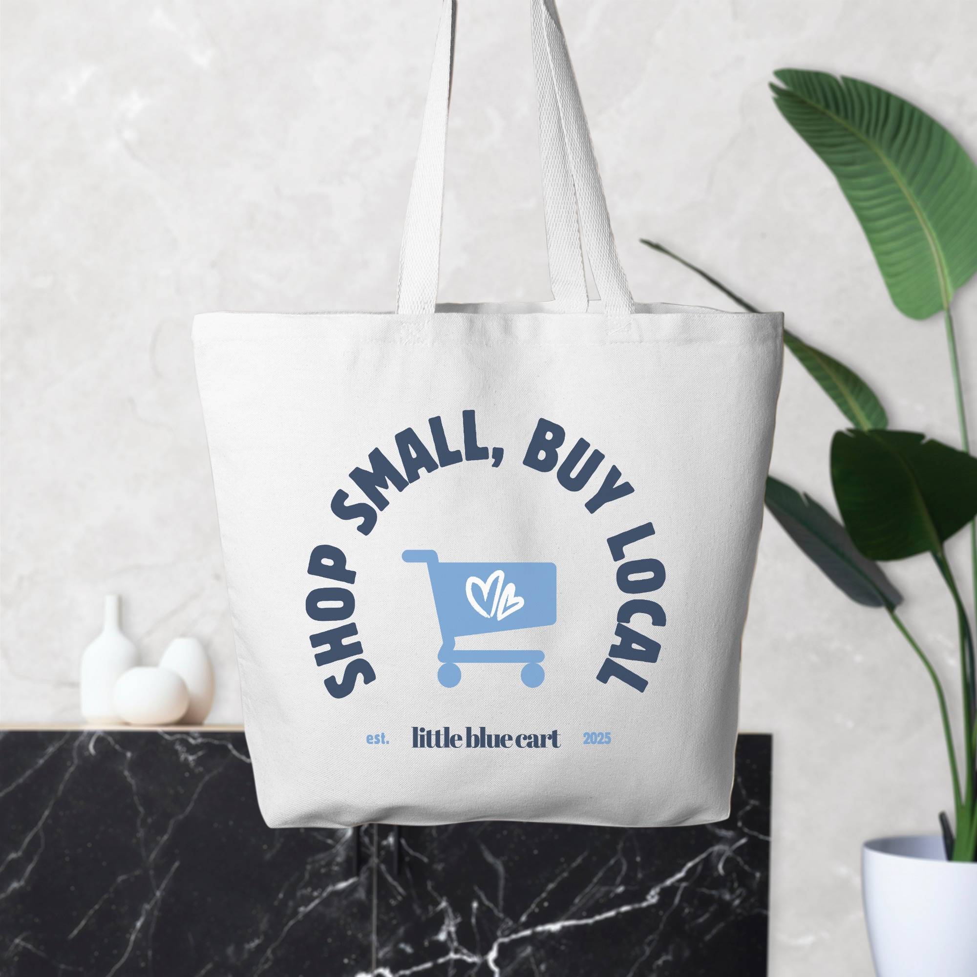 Shop Small Buy Local Oversized Tote Little Blue Shop
