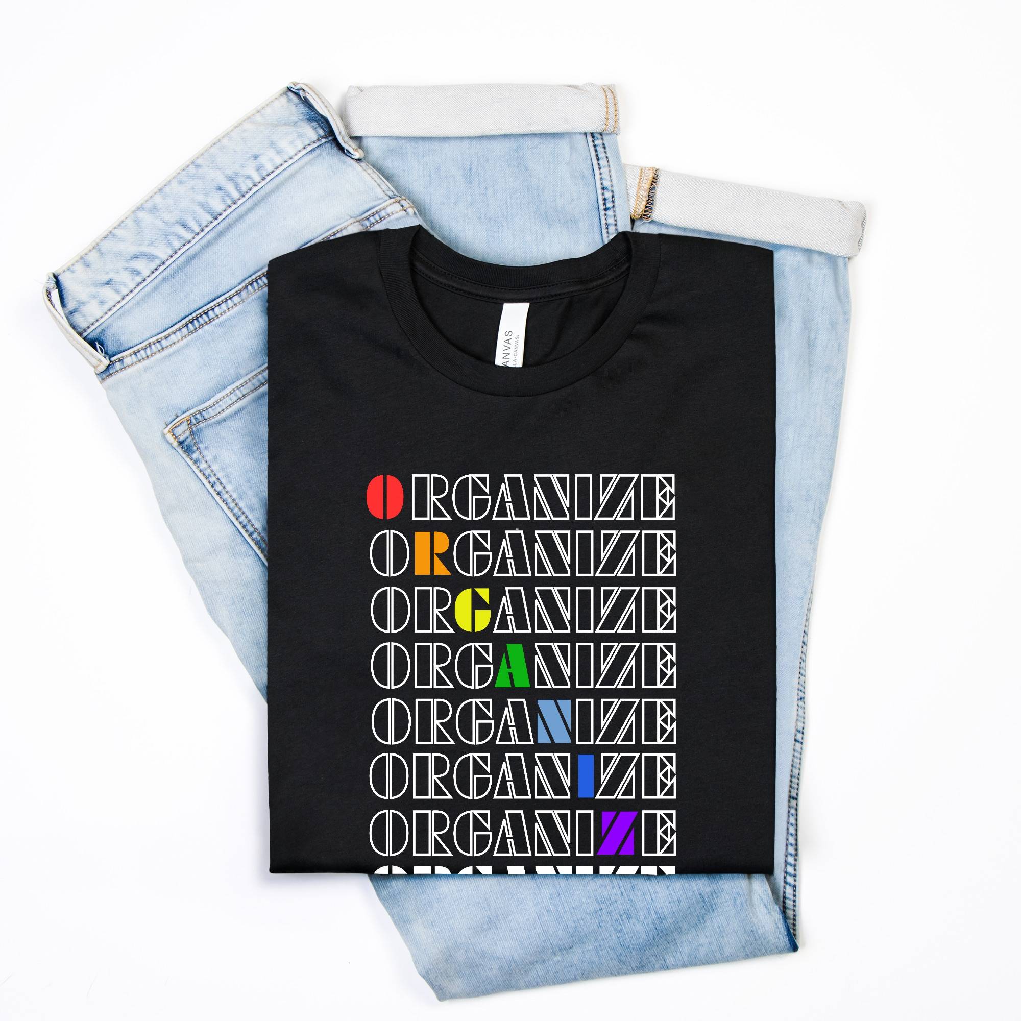 Rainbow Organize Tee Little Blue Shop