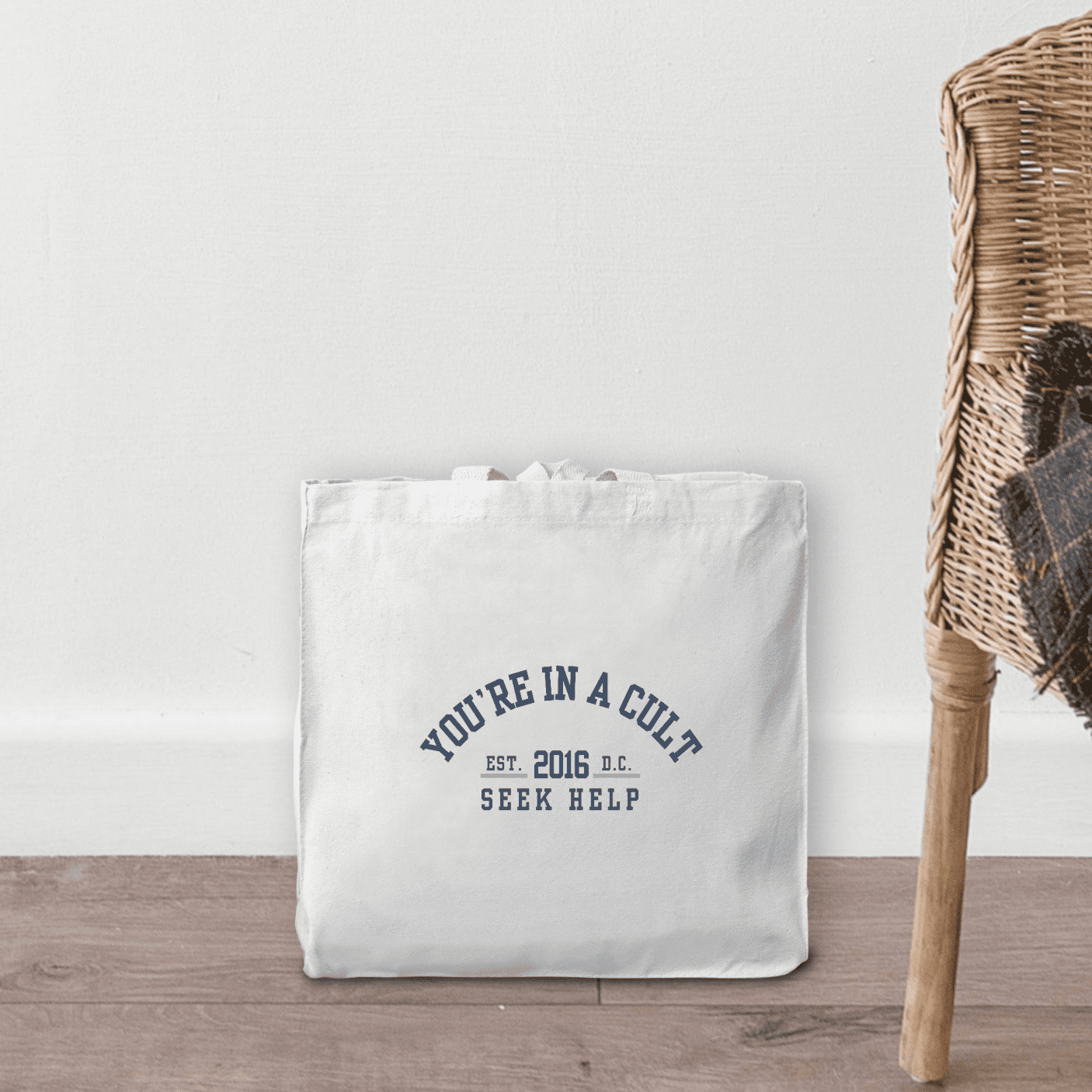 You're in a Cult Tote Little Blue Shop