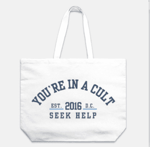 You're in a Cult Oversized Tote Little Blue Shop