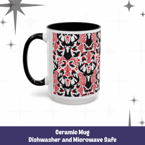 Hidden Message Mug “F*ck Trump” “Stop Fascism” Woodland Stag Damask