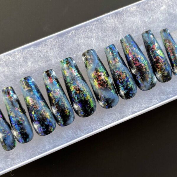 Lost in Space – Galaxy Handmade False Press-On Nail Extensions 10pcs