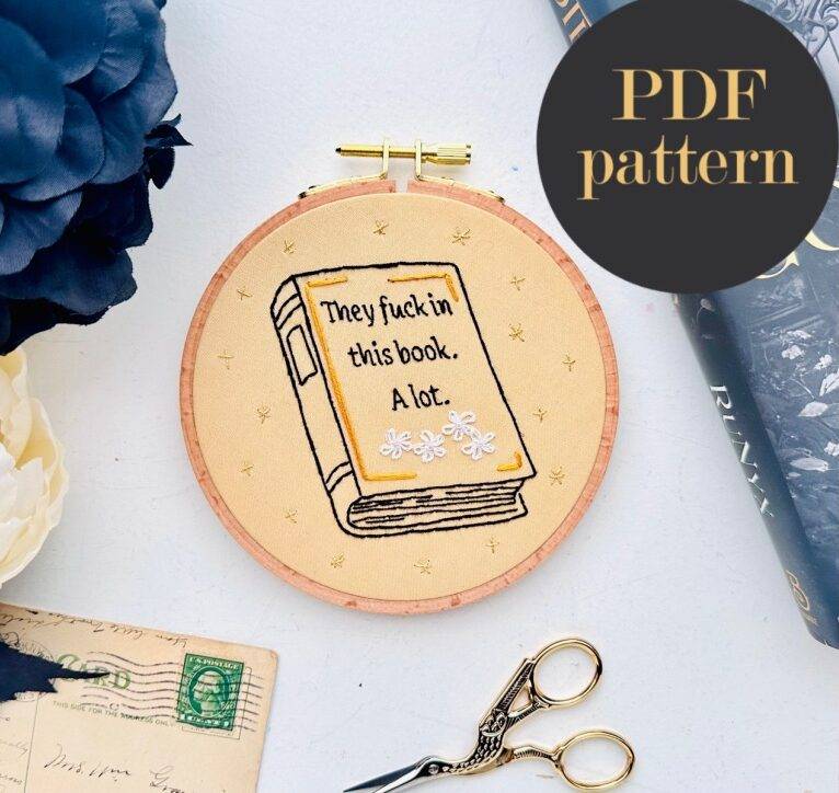 They fuck in this book // PDF Pattern Download 5” hoop