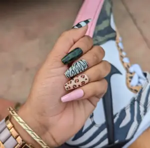 Mismatch - Animal Print and Camouflage mixed up Press-On Nail Extensions 10pcs