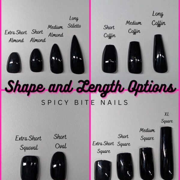 Bits & Baubles – Black Rainbow Heart Press-On Nail Extensions 10pcs