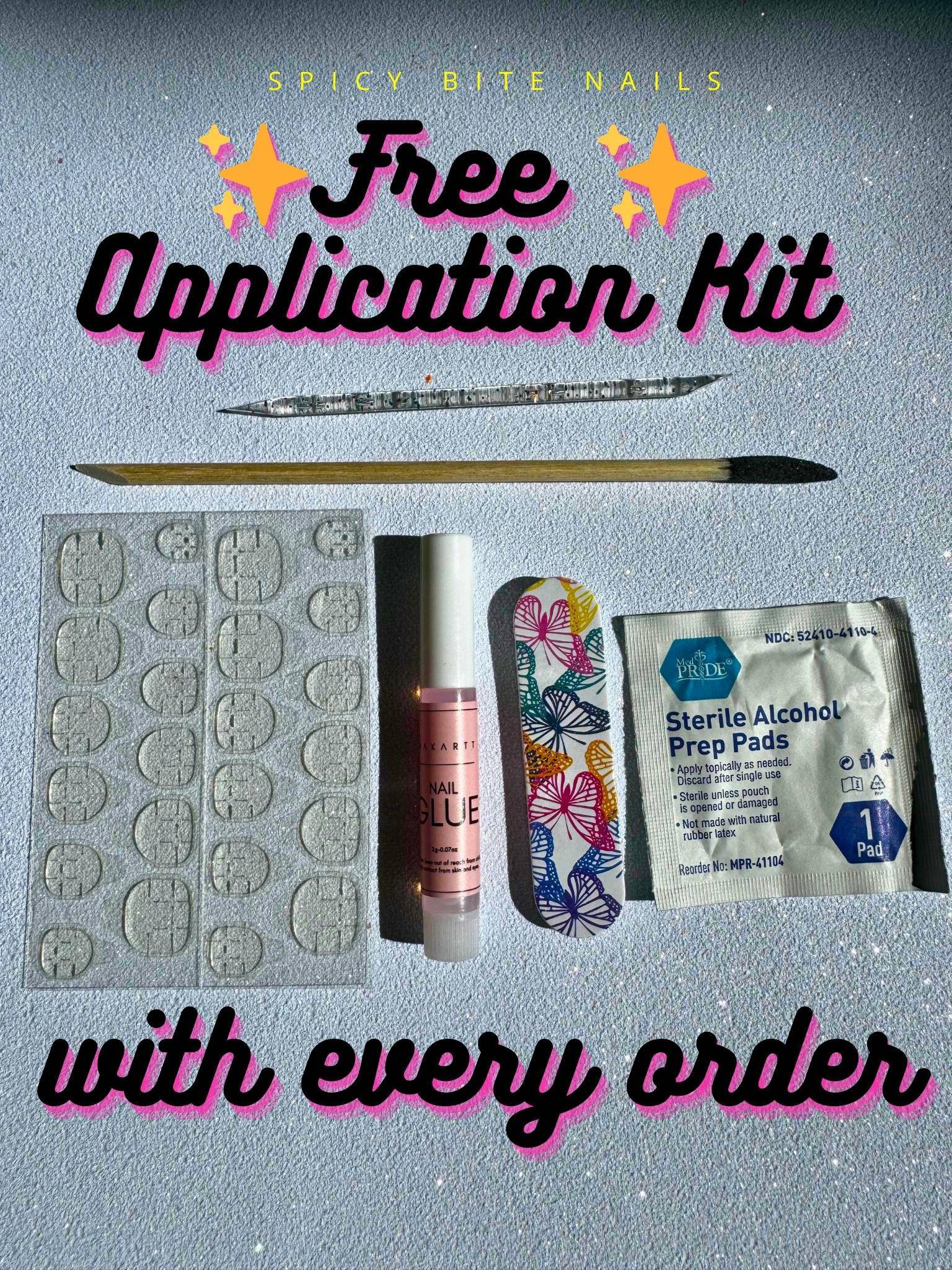 Gilded Garden - Pastel and Dried Flower Gold Chrome Lined False Press-On Nail Extensions 10pcs - Image 5