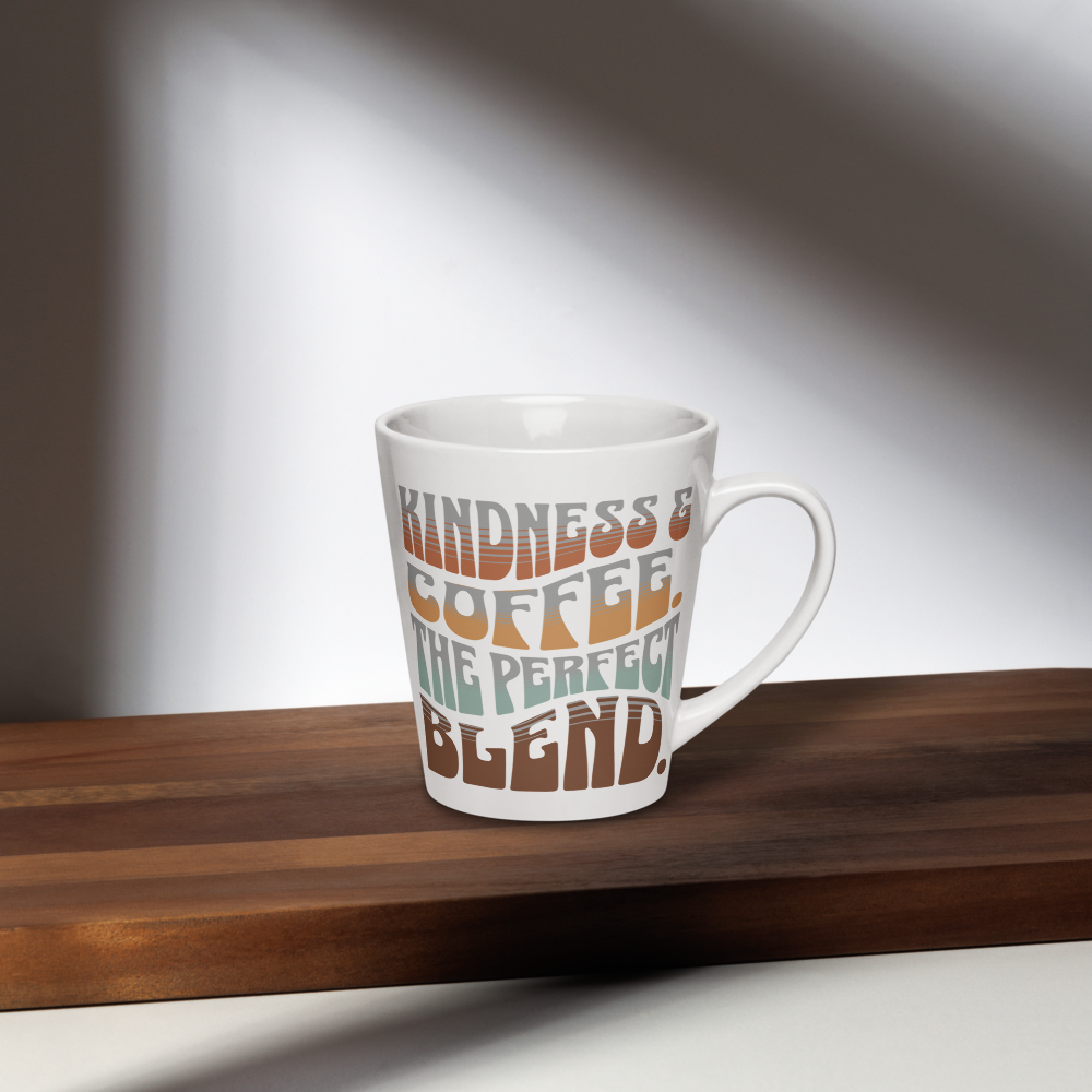 Latte Mug - "Coffee & Kindness, The Perfect Blend" - Image 4