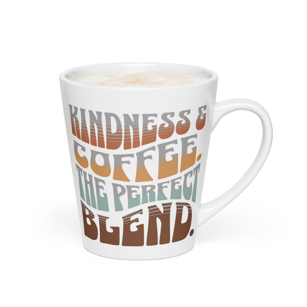 Latte Mug - "Coffee & Kindness, The Perfect Blend" - Image 3