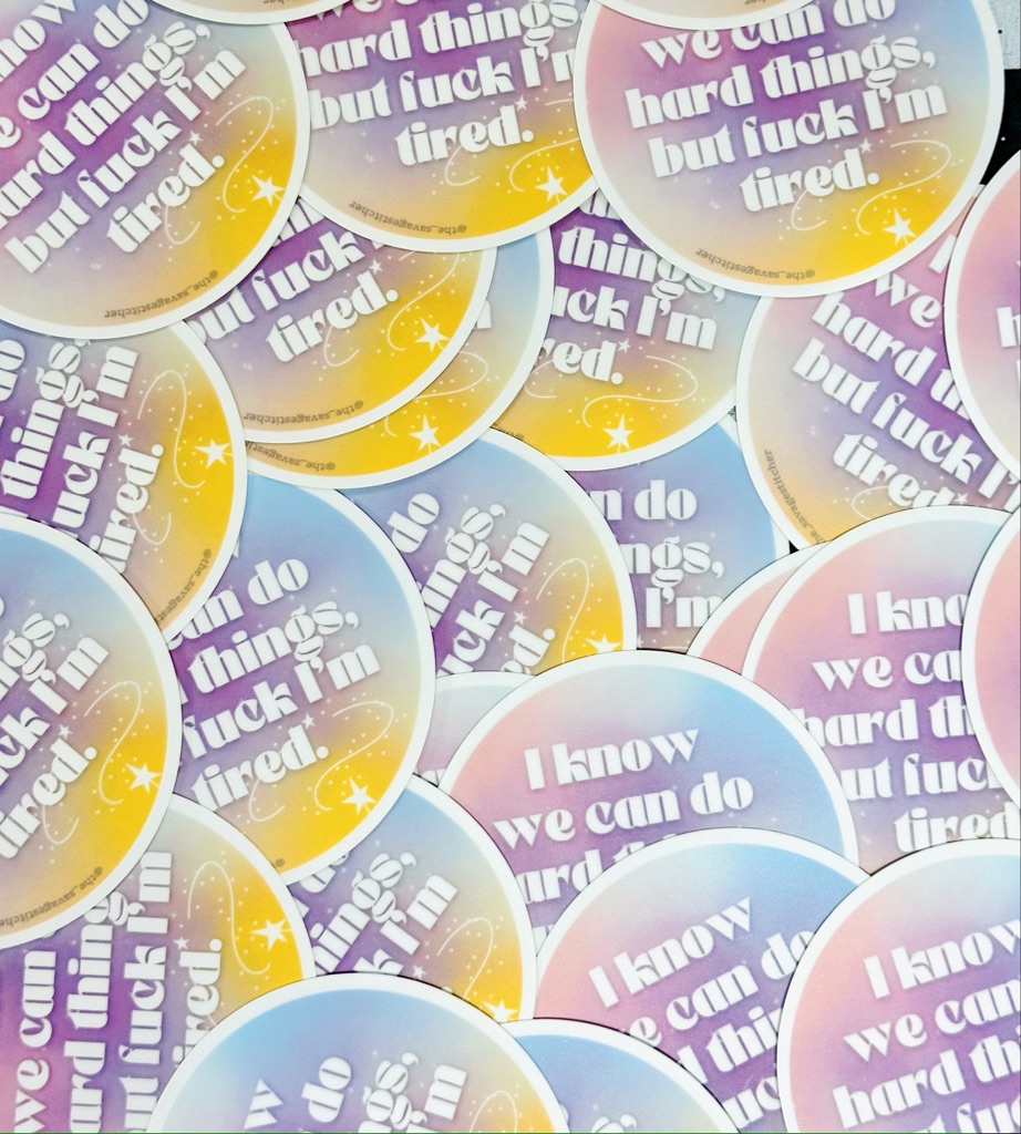 STICKER!! I know we can do hard things 3 inch sticker - Image 2