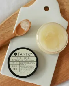Honey + Lemon Exfoliating Face Scrub - Brightening Sugar Scrub by Pantry Products
