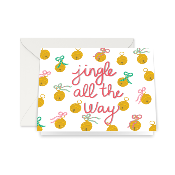 Jingle All the Way Christmas Holiday Greeting Card