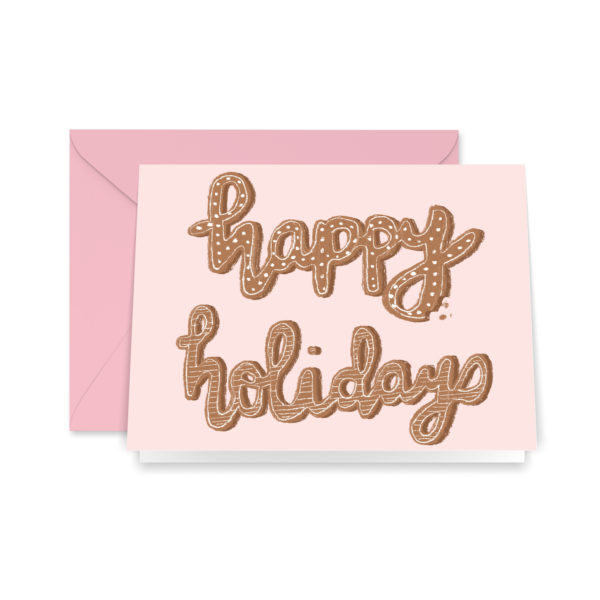 Happy Holidays Gingerbread Cookies Christmas Greeting Card