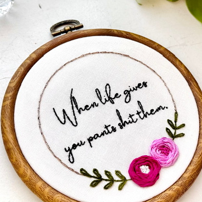 When life gives you pants / 6" Hand Embroidery Kit - Image 3