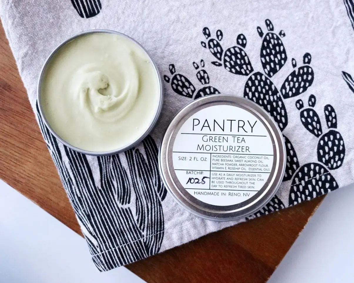 Green-Tea-Facial-Moisturizer-Matcha-Rosehip-Skin-Balm Pantry Products