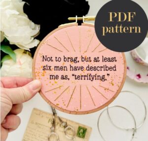 Scare more men pattern collection// Embroidery PDF Pattern Download 4 and 5 inch