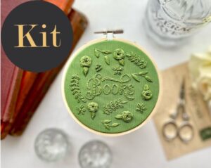 Books 4 inch Monochrome Embroidery // KIT Multiple color options