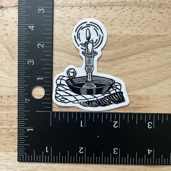 Candlestick Sticker – weatherproof adhesive, UV protective laminate