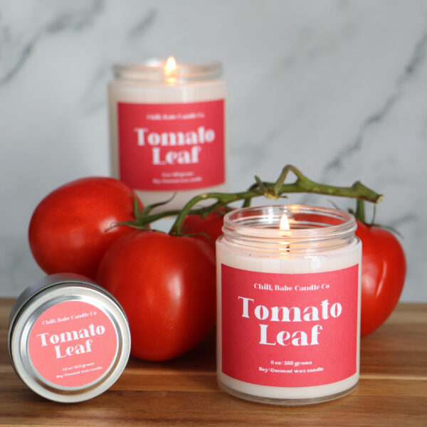 Tomato Leaf Candle | Tomato + Basil + Green Leaves