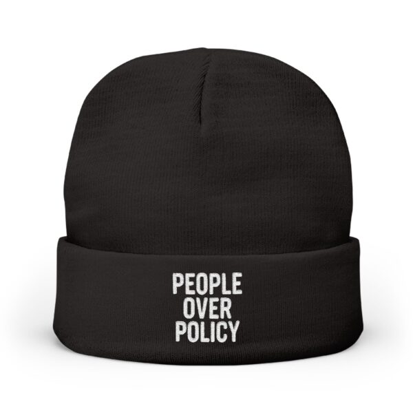 PEOPLE OVER POLICY BEANIE – BLACK