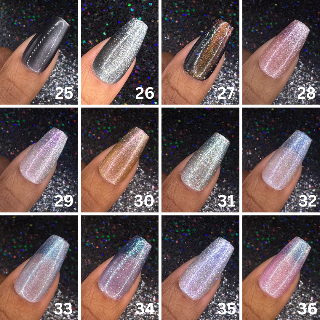 Single Solid Cat-Eye Color Sets *Choose Your Color* - Hand-painted Reusable Press-On Nail Extensions 10 pcs - Image 4