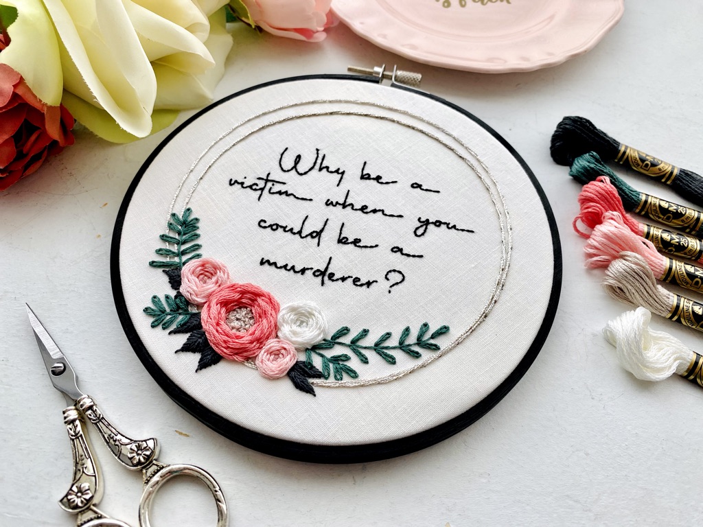 Why be a victim // Embroidery PDF Pattern Download 6 inch - Image 3