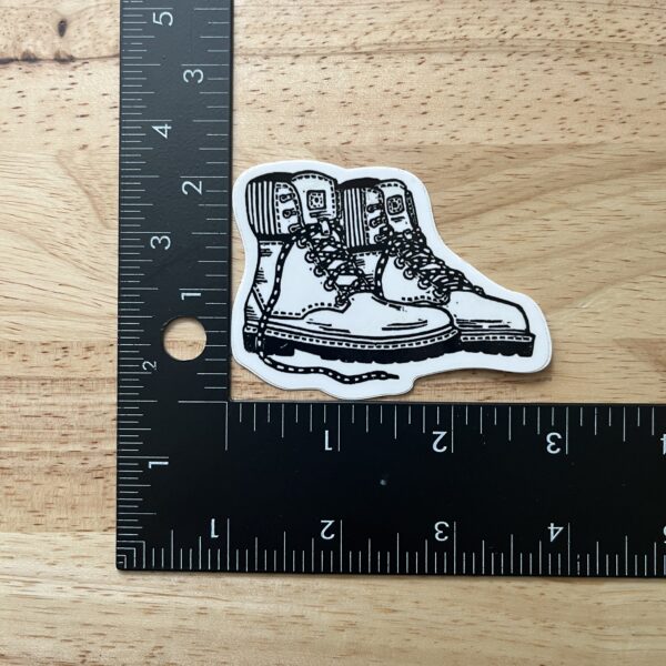 Hiking Boots Sticker – weatherproof adhesive, UV protective laminate