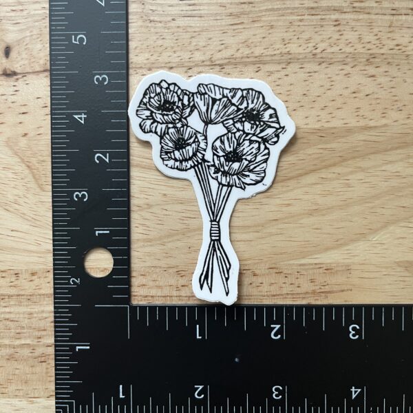 Poppies Sticker – weatherproof adhesive, UV protective laminate