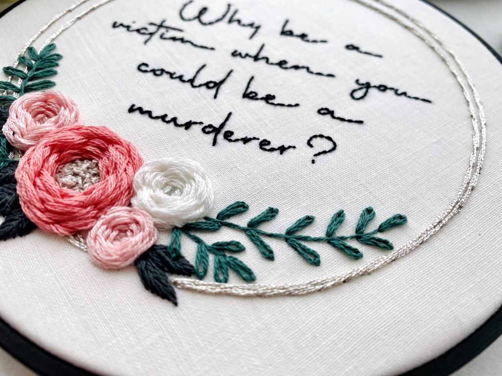 Why be a victim // Embroidery PDF Pattern Download 6 inch - Image 4
