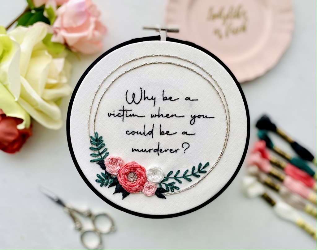 Why be a victim // Embroidery PDF Pattern Download 6 inch - Image 2