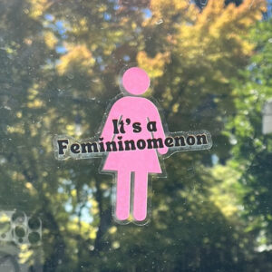 It's a femininomenon - Motivational Mirror Cling Reusable Window Decal