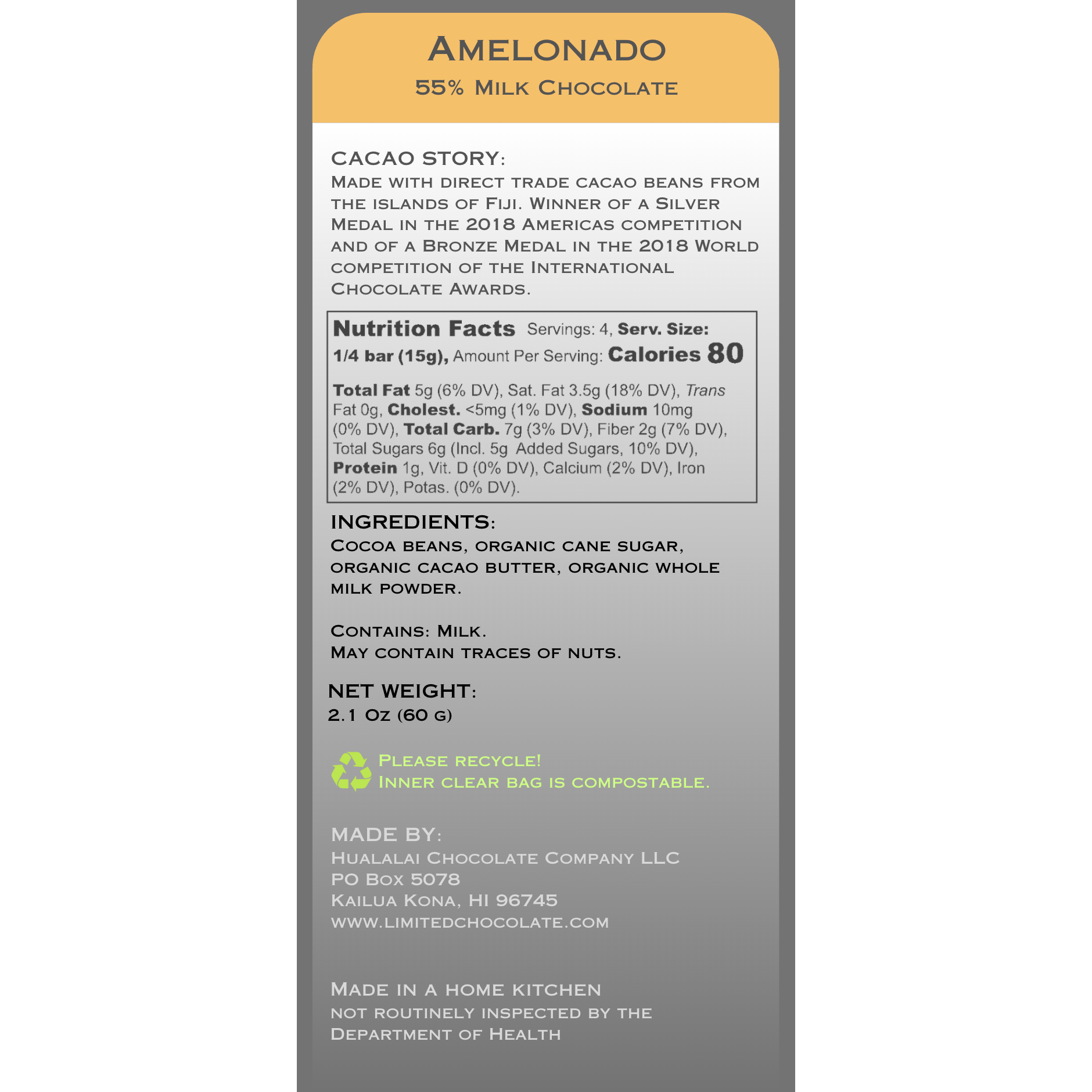 Fiji Amelonado - 55% Milk Chocolate - Image 2