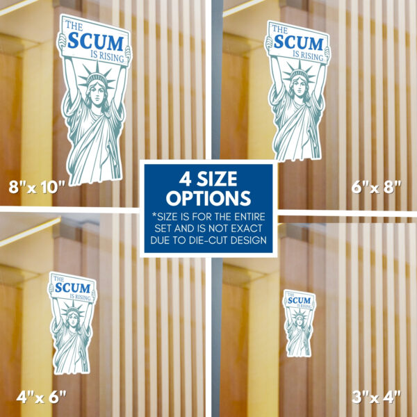 Statue of Liberty ‘The Scum Is Rising’ RLS Sticker | Kiss-Cut Vinyl Decal (Indoor/Outdoor)