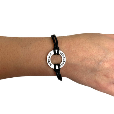 Democracy Forward "Courage Is Contagious" Thread Bracelet - Image 4