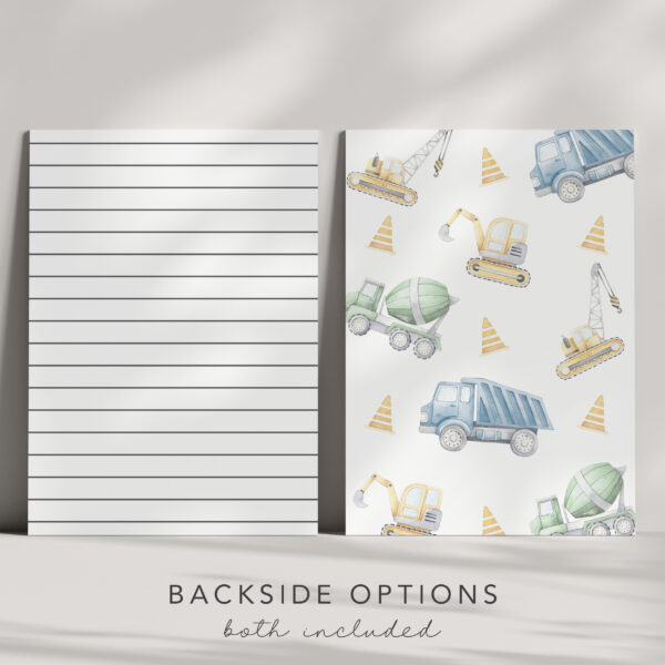 Construction Birthday Invitation – Blue Green – EDITABLE TEMPLATE