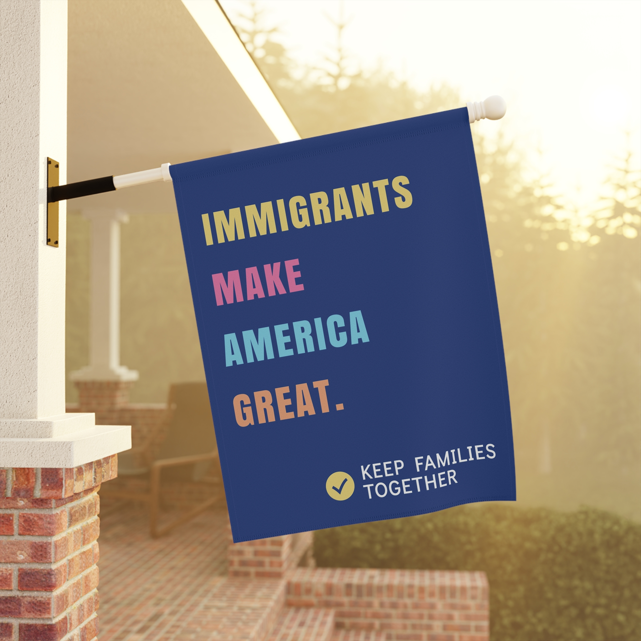 immigrants make america great flag