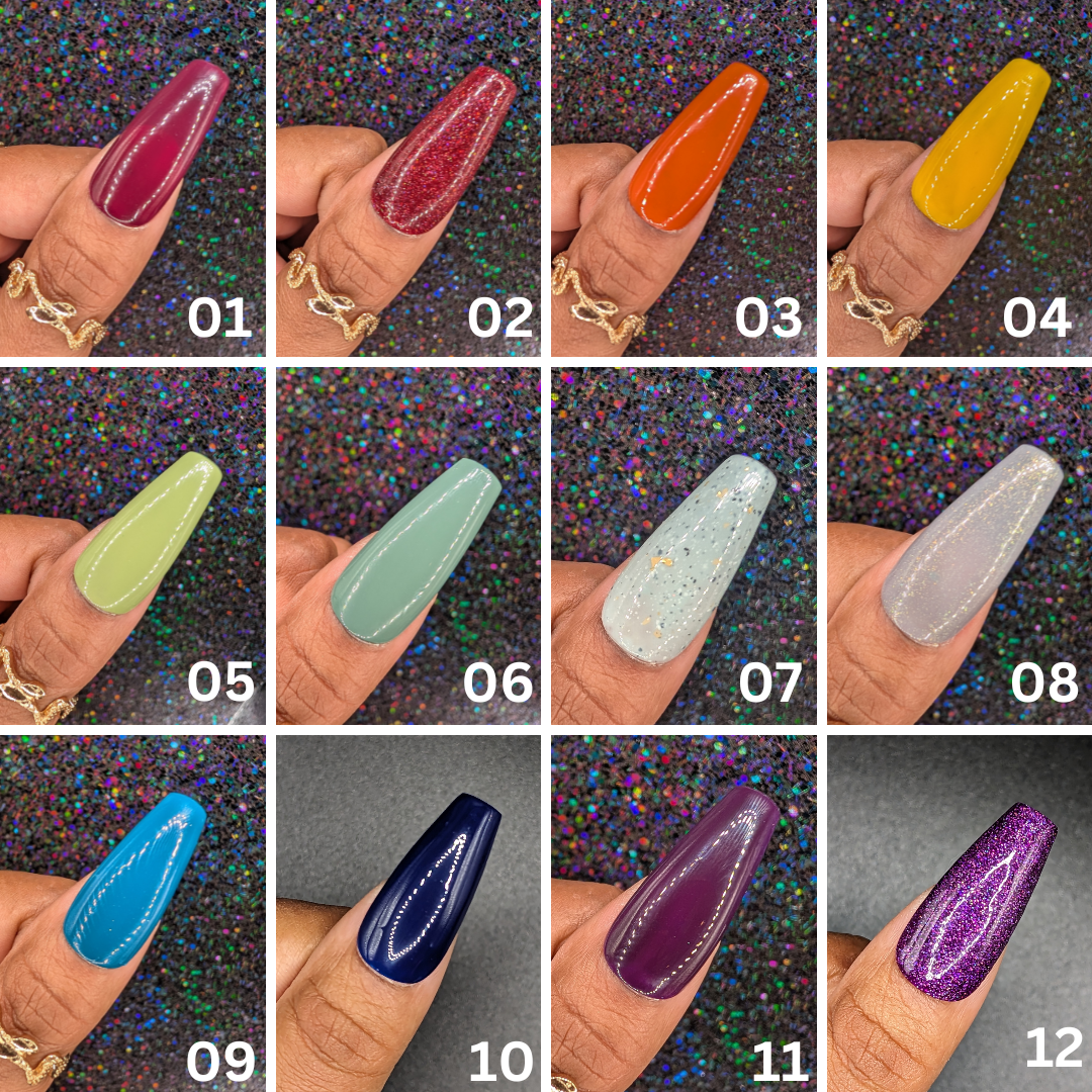 Fall Single Solid Color Sets *Choose Your Color* - Hand-painted Reusable Press-On Nail Extensions 10 pcs - Image 2