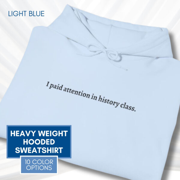 Activist Hoodie “I Paid Attention in History Class” | Embroidered Unisex Hooded Sweatshirt