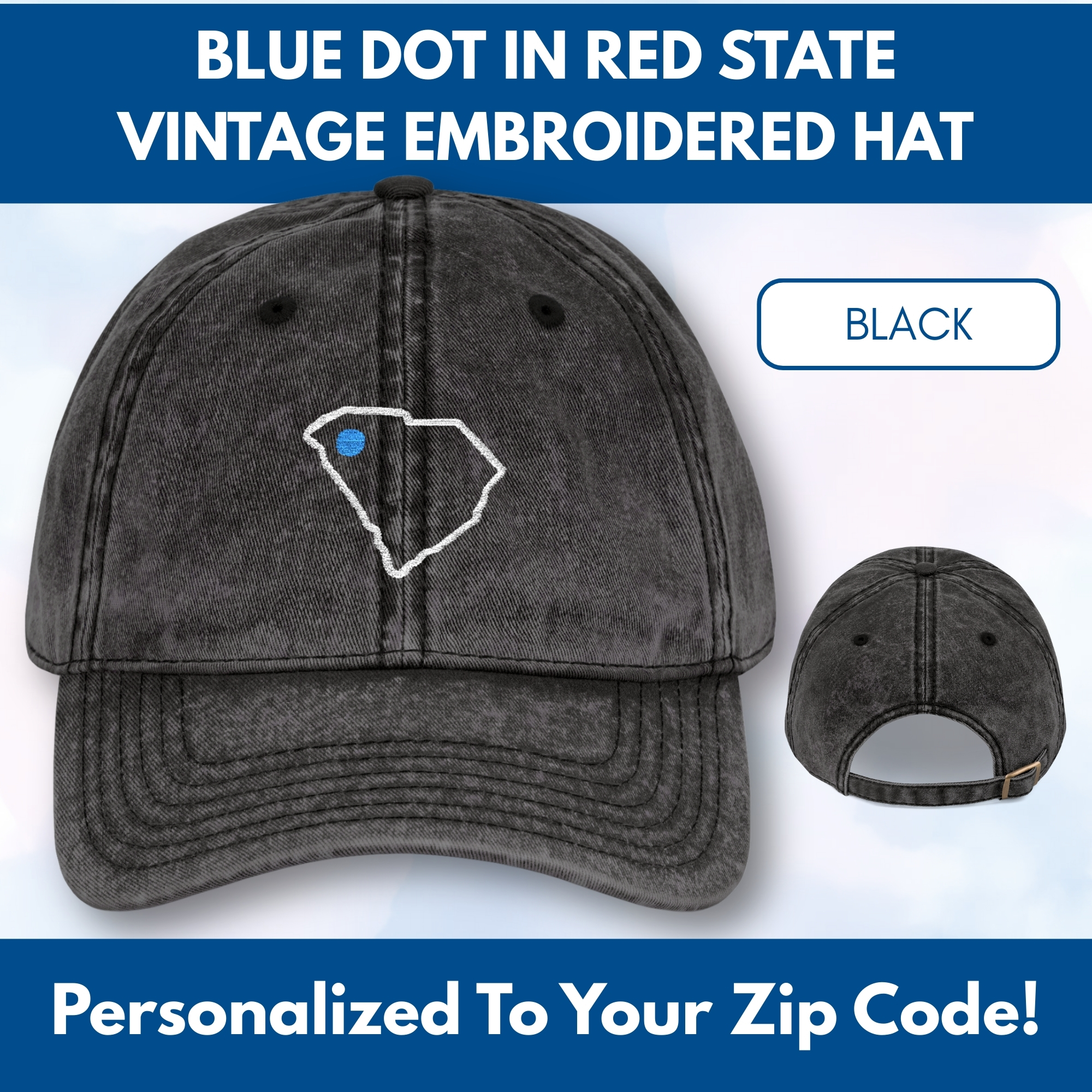Custom-Blue-Dot-Red-State-Vintage-Embroidered-Hat