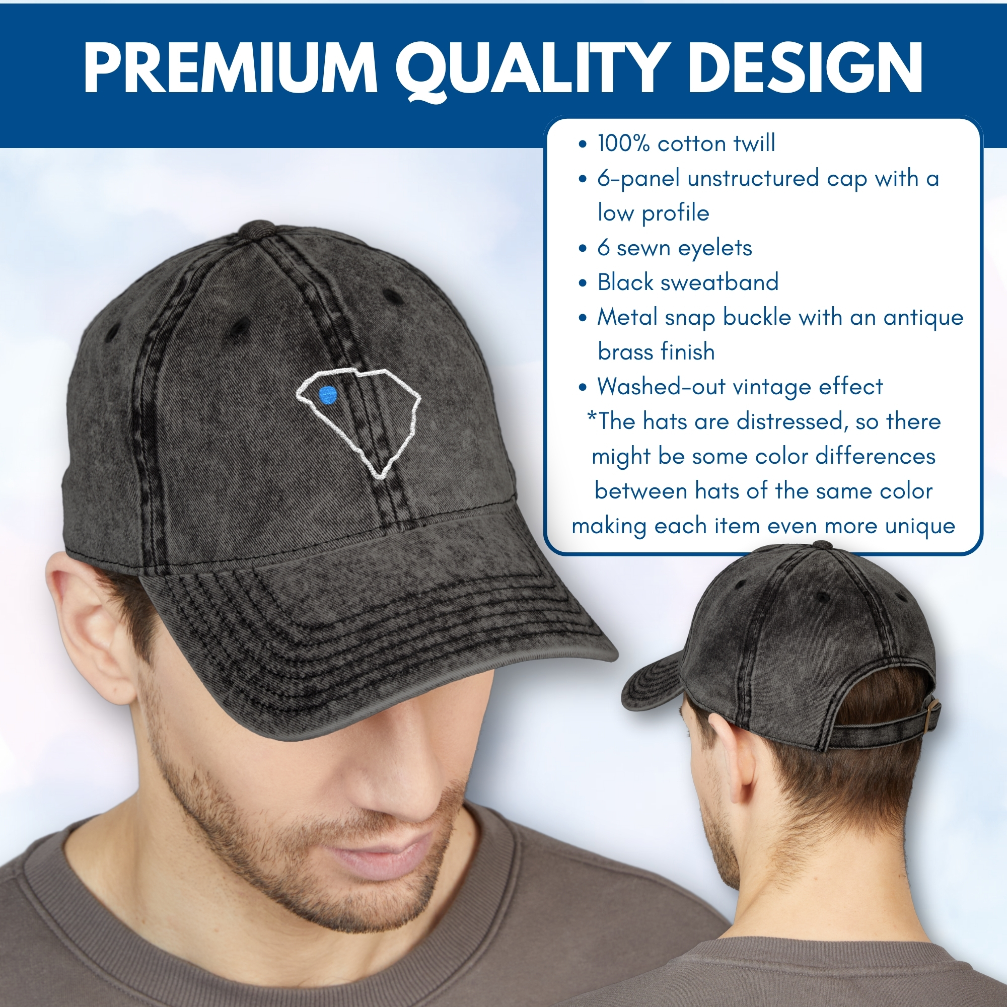 Custom-Blue-Dot-Red-State-Vintage-Embroidered-Hat