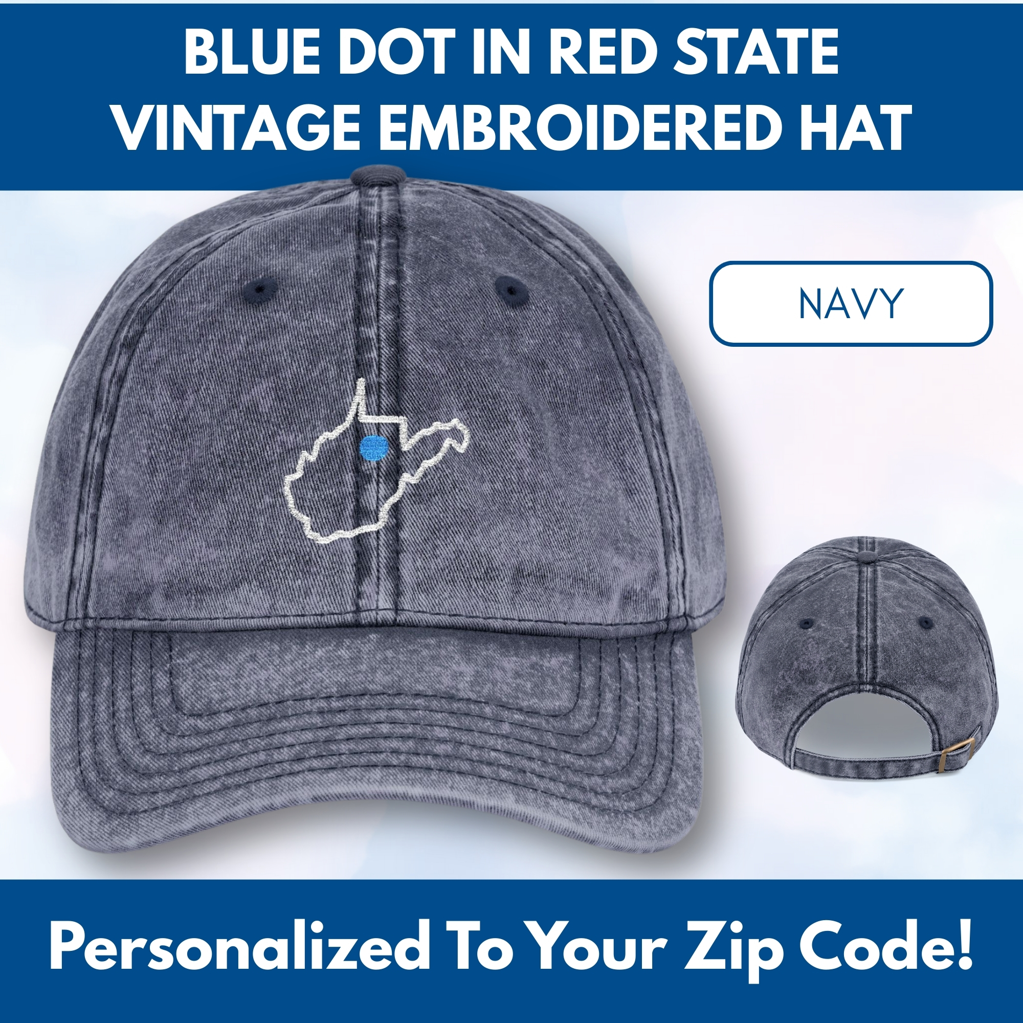 Custom-Blue-Dot-Red-State-Vintage-Embroidered-Hat