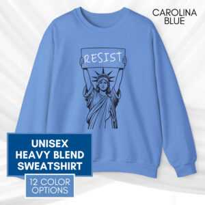 Statue-Of-Liberty-Resist-Sign-Political-Activist-Crewneck-Sweatshirt