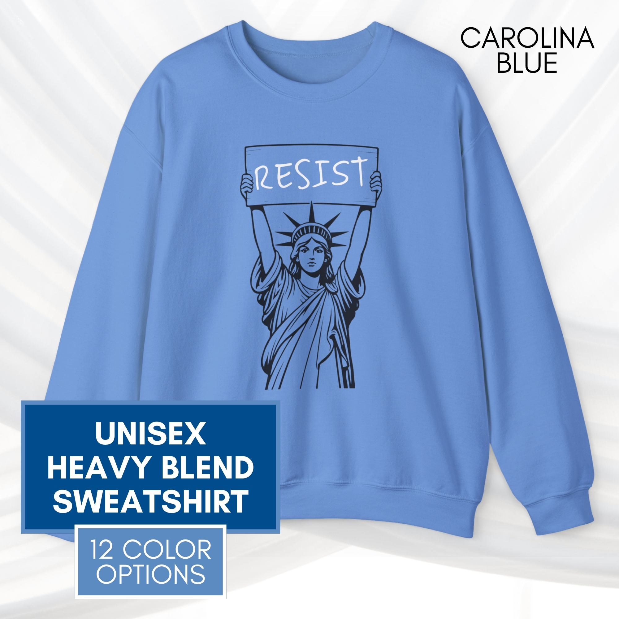 Statue-Of-Liberty-Resist-Sign-Political-Activist-Crewneck-Sweatshirt