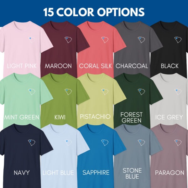 Blue Dot Red State Crewneck Short Sleeve T-Shirt | Custom to YOUR State & City, Political Activist Tee