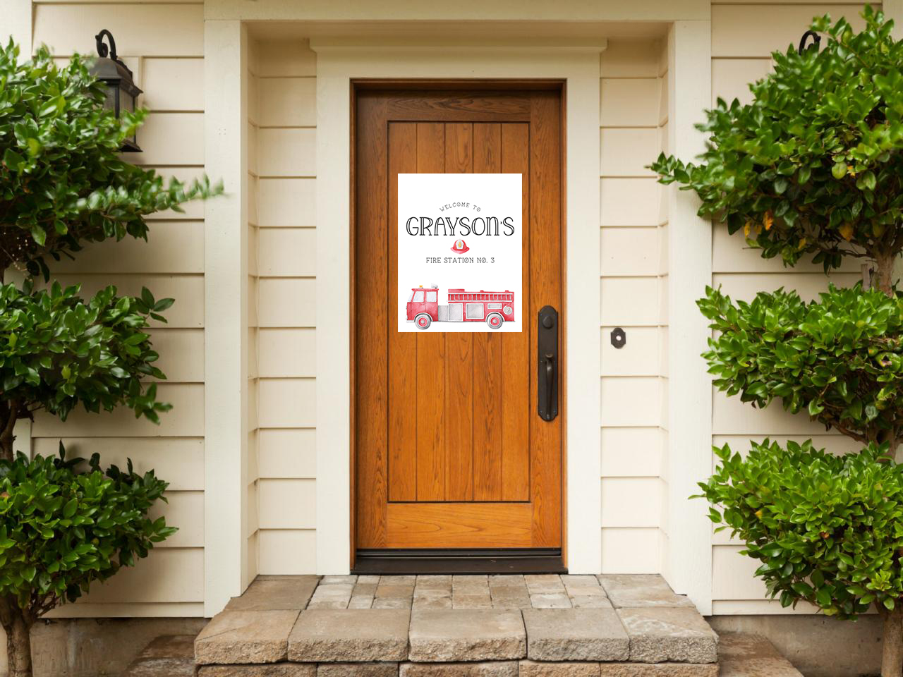 Firetruck Welcome Sign - EDITABLE TEMPLATE - Image 3