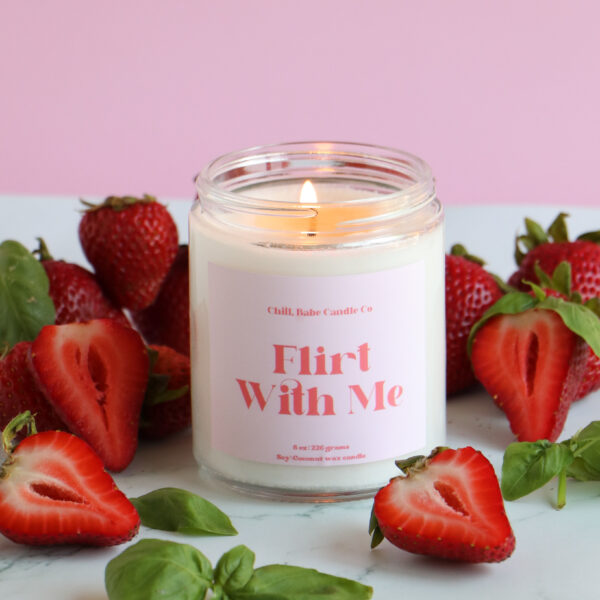 Flirt With Me Candle | Strawberry + Basil + Vanilla
