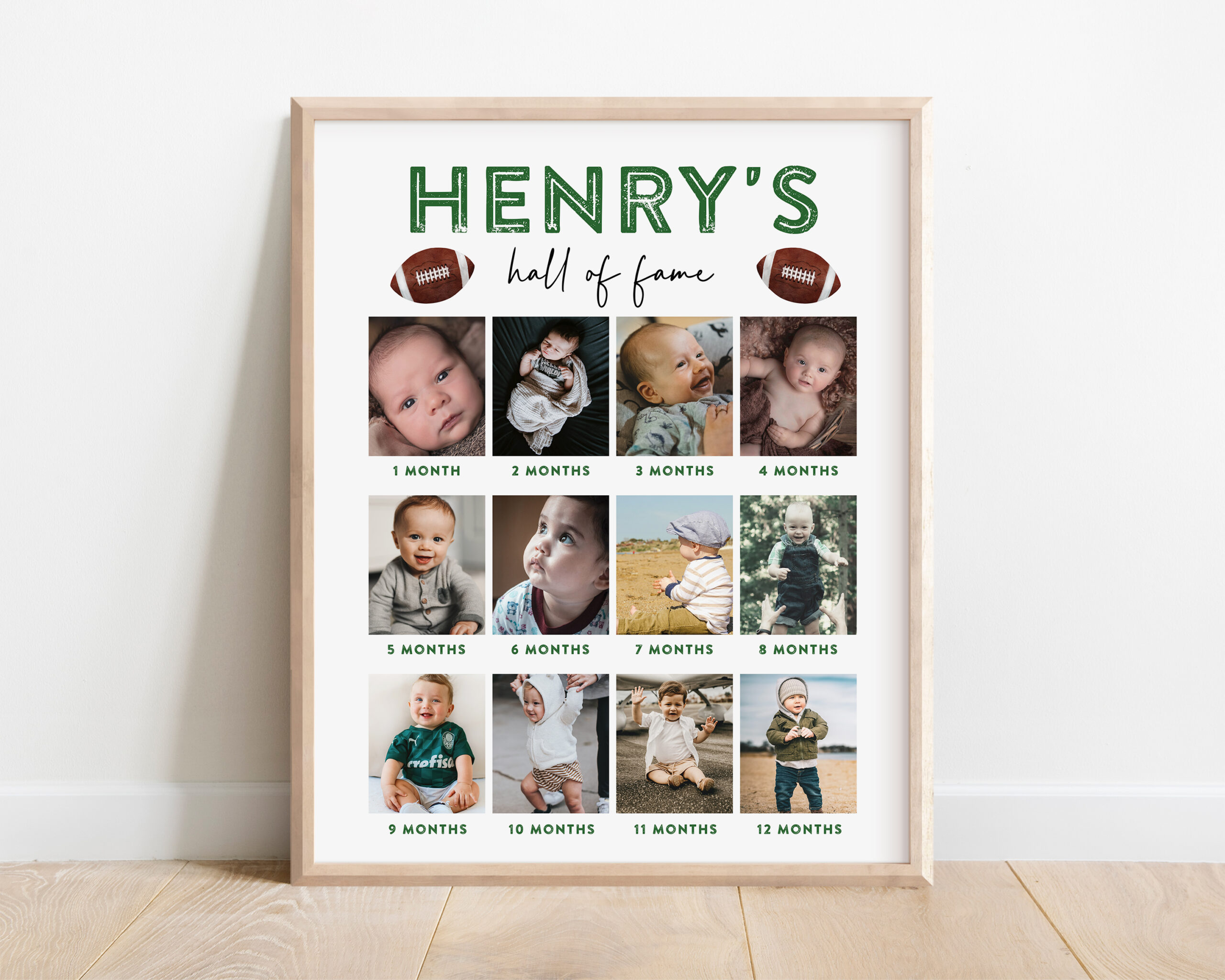 First Down Football Hall of Fame Photo Board - EDITABLE TEMPLATE - Image 4